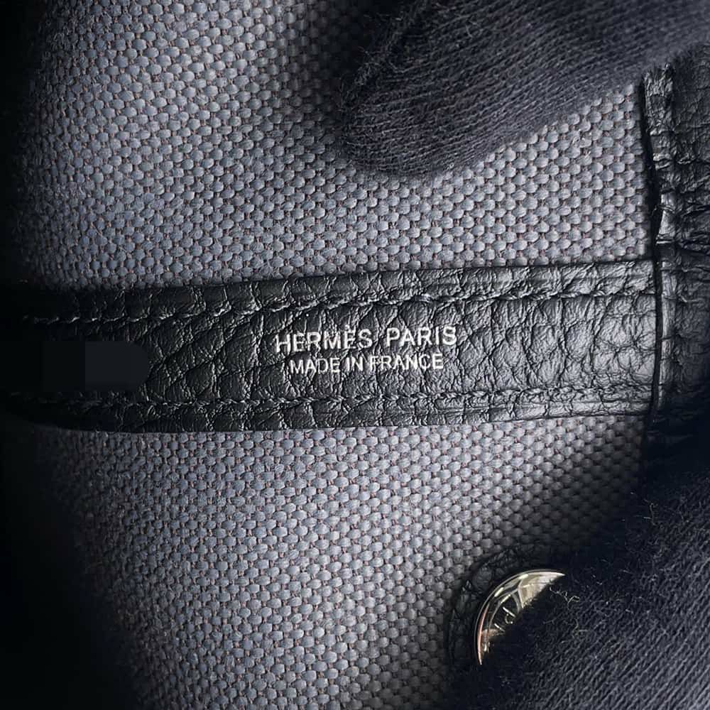 エルメス トートバッグ ガーデンパーティTPM アルドワーズ/ブラック/シルバー金具 トワルミリタリー/ネゴンダ W刻印