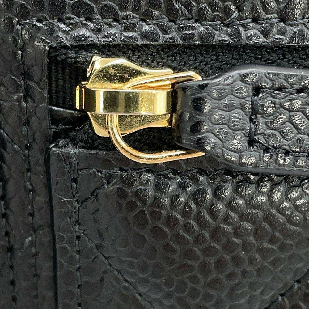 シャネル 三つ折り財布 クラシック スモール フラップ ウォレット キャビアスキン AP0231 CHANEL 黒