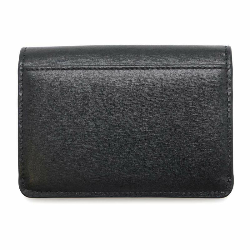セリーヌ カードケース トリオンフ フラップ付きカードホルダー シャイニーカーフレザー 10I583 CELINE 名刺入れ 黒 財布