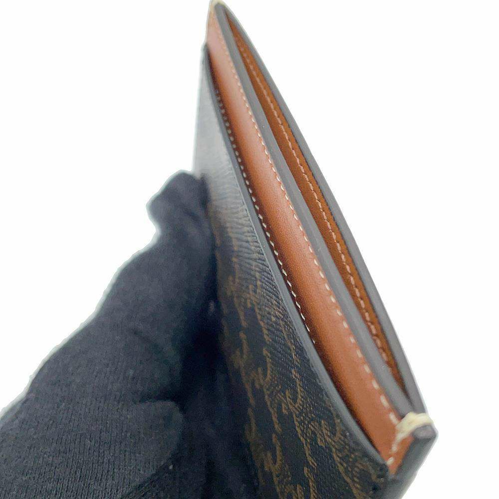 セリーヌ カードケース トリオンフ PVC 10B702 CELINE パスケース 財布 ブラウン