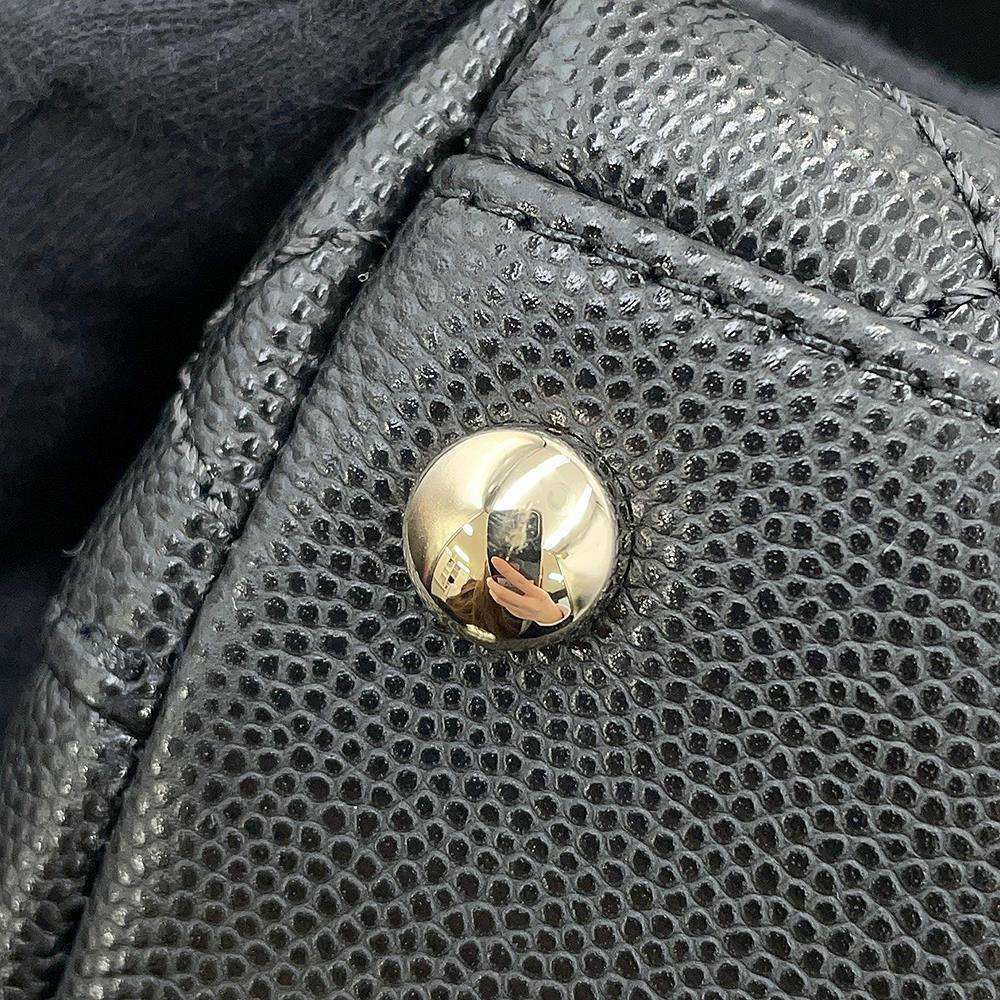 シャネル ハンドバッグ ココマーク マトラッセ トップハンドル ミニ フラップ キャビアスキン AS2215 CHANEL 2way 黒