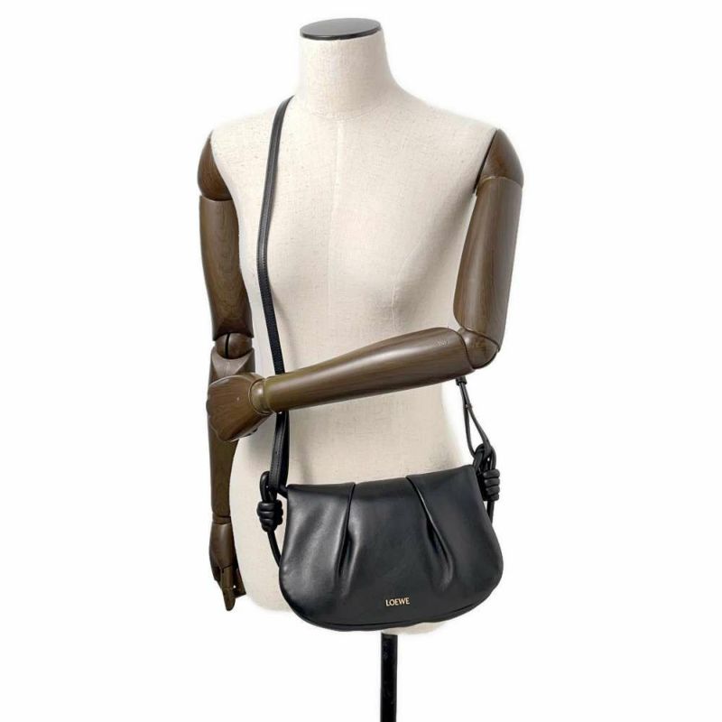 ロエベ ショルダーバッグ パセオ サッチェル A709Q89X01 LOEWE 2way 黒