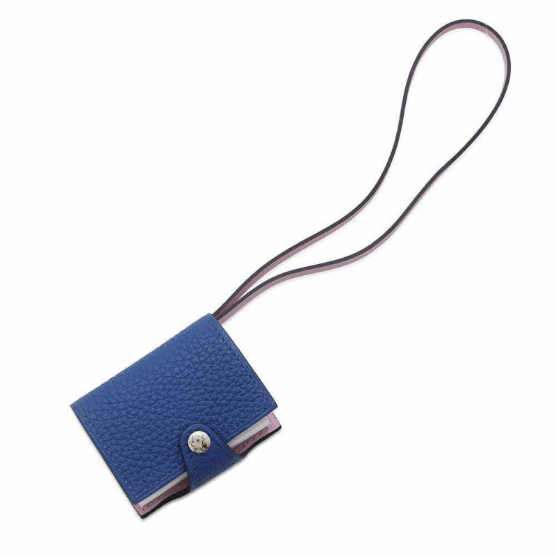 エルメス バッグチャーム ユリス ナノ ヴェルソ ブルーフランス/モーヴシルベストル トゴ/スイフト Z刻印