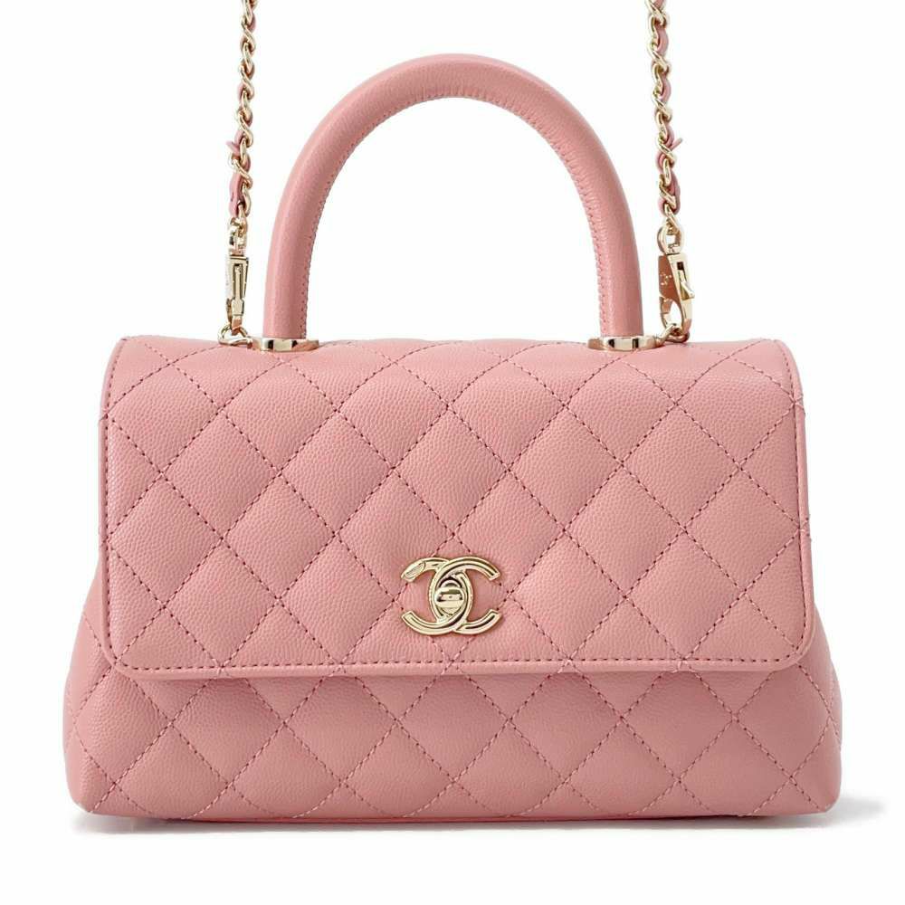 シャネル ハンドバッグ マトラッセ ココマーク ココハンドル キャビアスキン A92990 CHANEL 2way