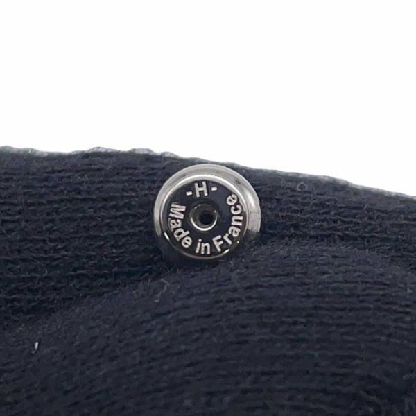 エルメス ピアス ミニ・ポップアッシュ ブラック/シルバー金具 Hモチーフ HERMES Pop H ポップH 黒