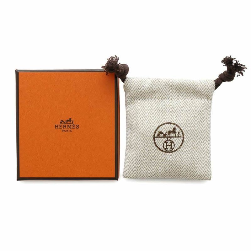 エルメス ピアス ミニ・ポップアッシュ ブラック/シルバー金具 Hモチーフ HERMES Pop H ポップH 黒