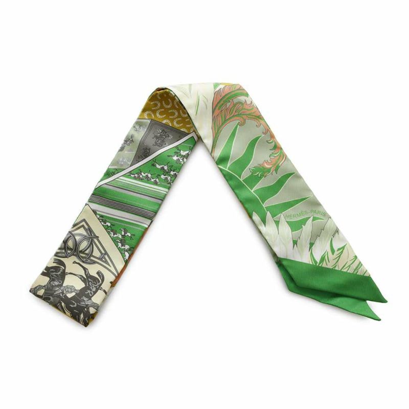 エルメス スカーフ ツイリー 馬と不死鳥 Cheval Phoenix HERMES シルクスカーフ 2018春夏