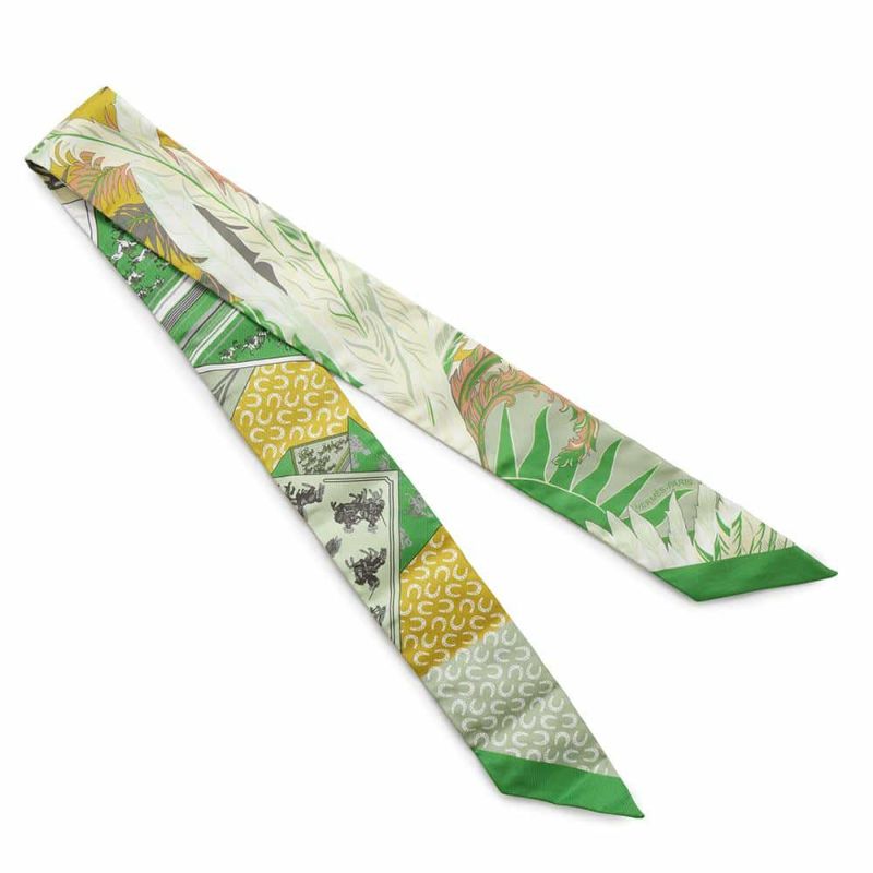 エルメス スカーフ ツイリー 馬と不死鳥 Cheval Phoenix HERMES シルクスカーフ 2018春夏