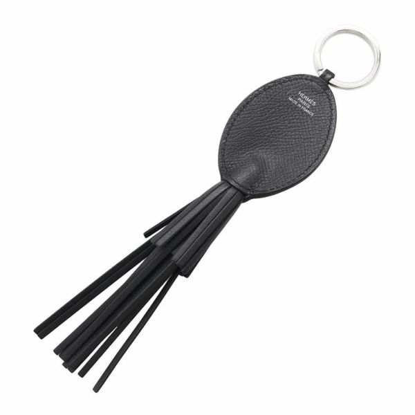 エルメス キーホルダー プルプ ブラック/シルバー金具 エプソン