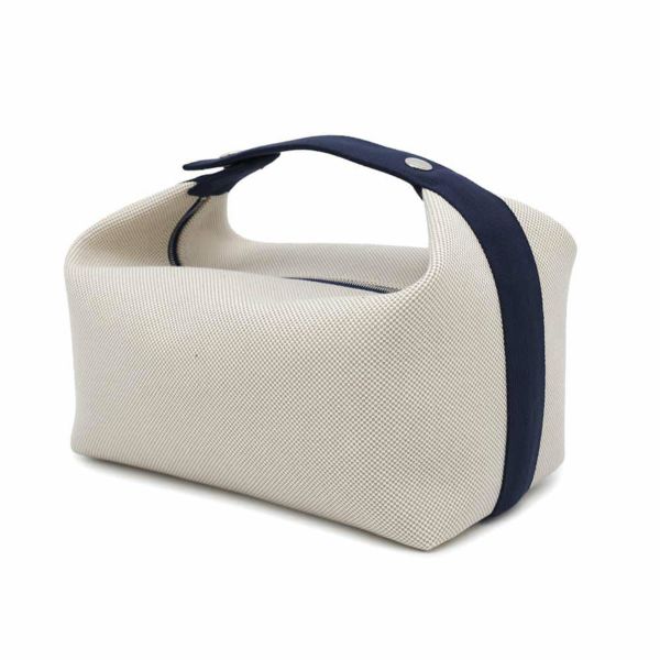 エルメス ポーチ ブリッド・ア・ブラックGM カブリオル グリスペール/シルバー金具 キャンバス HERMES