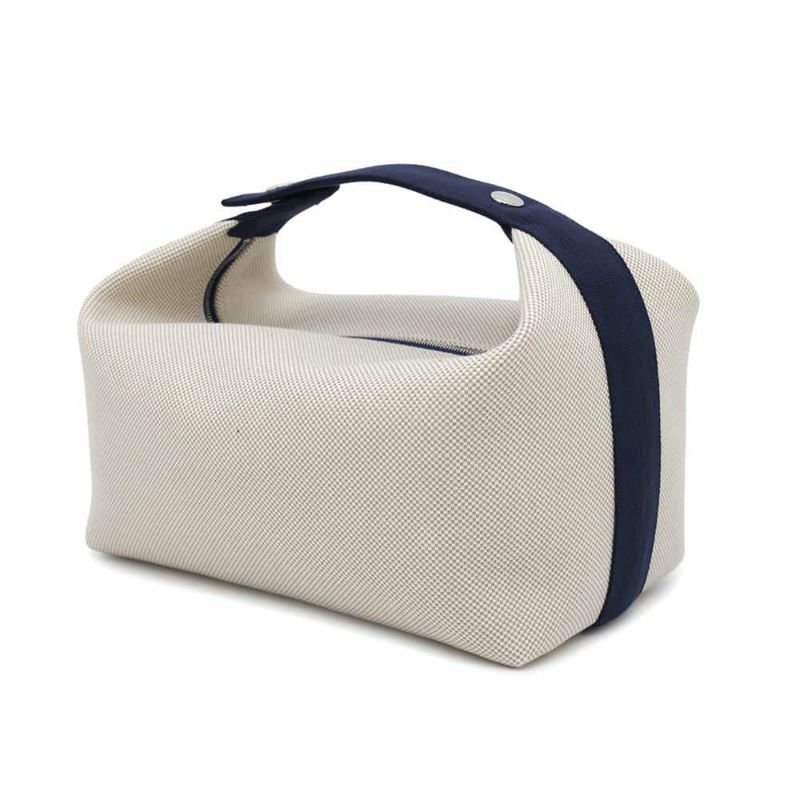 エルメス ポーチ ブリッド・ア・ブラックGM カブリオル グリスペール/シルバー金具 キャンバス HERMES