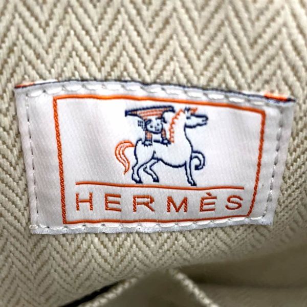 エルメス ポーチ ブリッド・ア・ブラックGM カブリオル グリスペール/シルバー金具 キャンバス HERMES