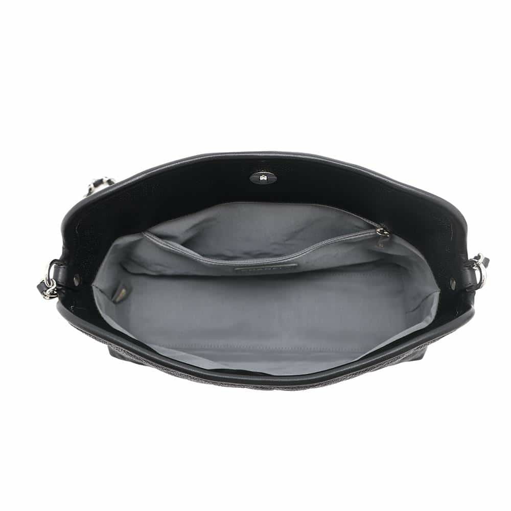 シャネル チェーンショルダーバッグ ココマーク マトラッセ ホーボーバッグ A66802 CHANEL 黒