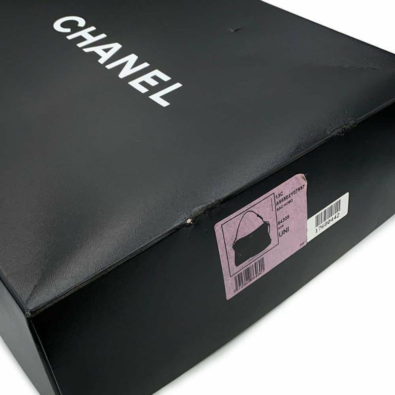 シャネル チェーンショルダーバッグ ココマーク マトラッセ ホーボーバッグ A66802 CHANEL 黒