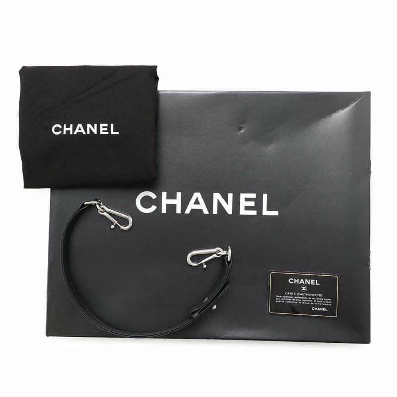 シャネル チェーンショルダーバッグ ココマーク マトラッセ ホーボーバッグ A66802 CHANEL 黒