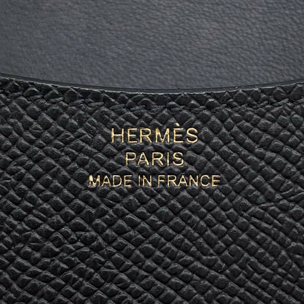 エルメス 財布 コンスタンス スリム ブラック/ゴールド金具 エプソン W刻印 HERMES 財布 黒