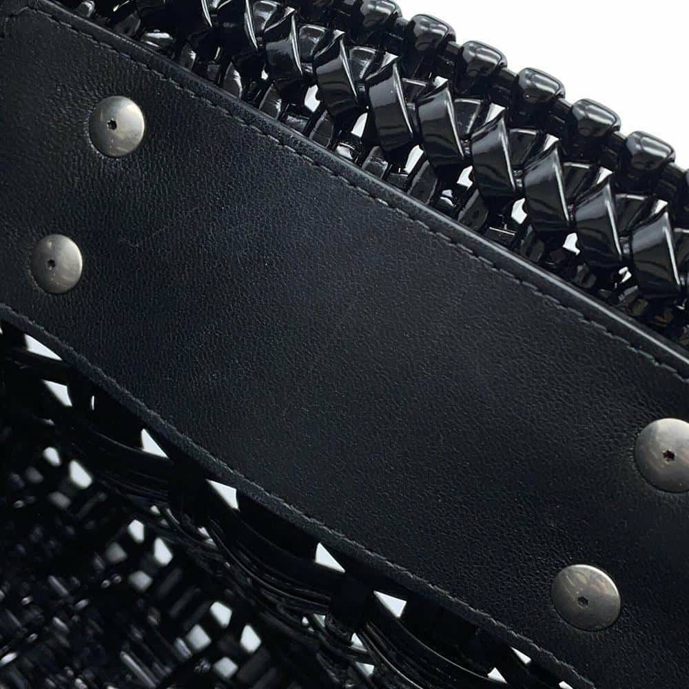 バレンシアガ ハンドバッグ ビストロ XS パテントレザー 671342 BALENCIAGA 2wayショルダーバッグ バスケットバッグ 黒