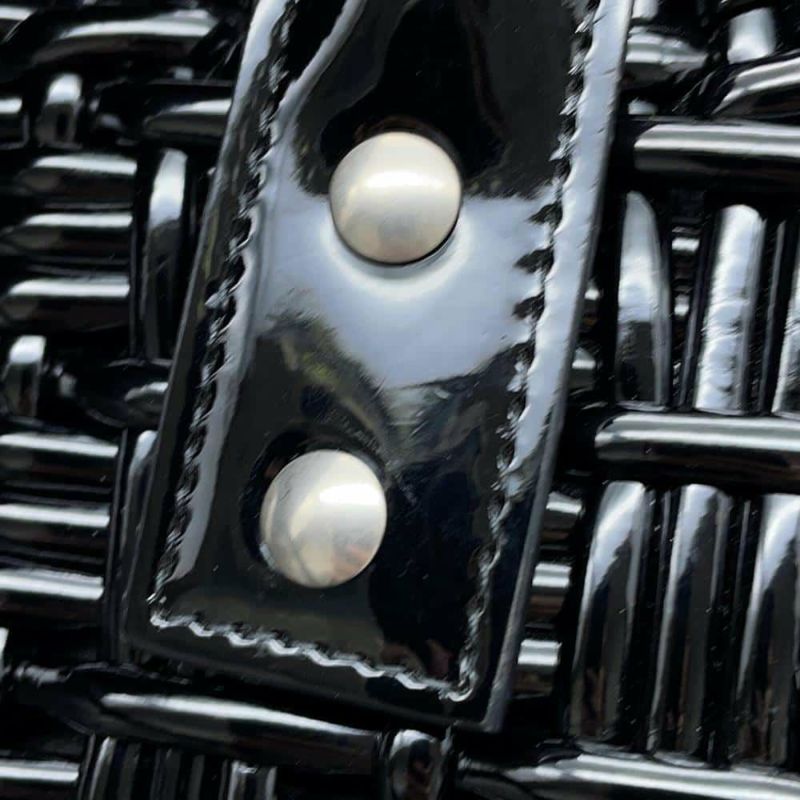 バレンシアガ ハンドバッグ ビストロ XS パテントレザー 671342 BALENCIAGA 2wayショルダーバッグ バスケットバッグ 黒