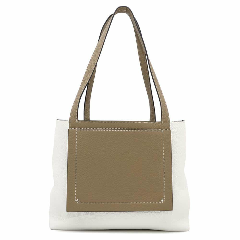 エルメス トートバッグ カバセリエ31 ニューホワイト/エトゥープ トリヨンクレマンス W刻印