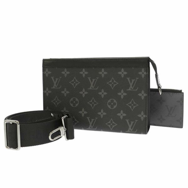 ルイヴィトン ショルダーバッグ モノグラム・エクリプス ガストン・ウェアラブル ウォレット M81124 LOUIS VUITTON 黒