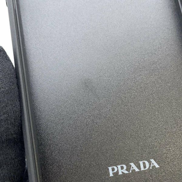 プラダ アイフォンケース サイファーノ ロゴ 2ZH174 PRADA Phone 14 Plus用 黒
