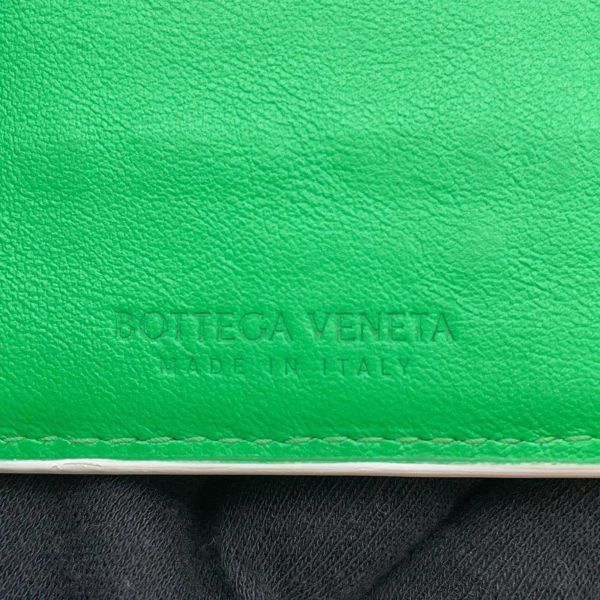 ボッテガヴェネタ 二つ折り財布 イントレチャート レザー BOTTEGA VENETA 財布 白 バイカラー