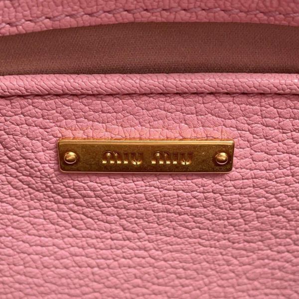 ミュウミュウ ハンドバッグ フラワー レザー 5BA046 Miu Miu 2wayショルダー
