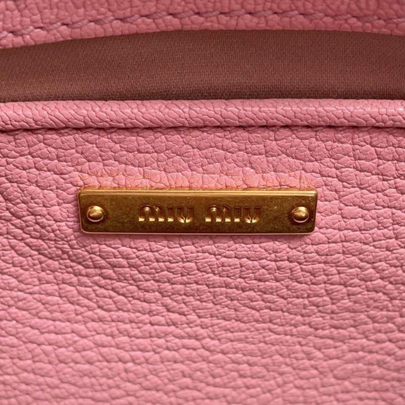ミュウミュウ ハンドバッグ フラワー レザー 5BA046 Miu Miu 2wayショルダー