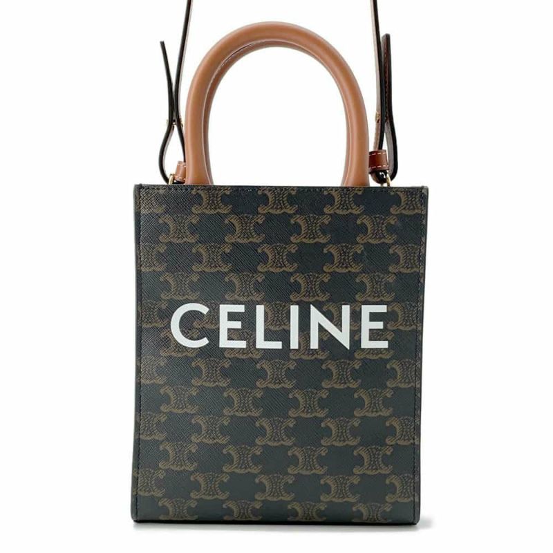 セリーヌ ハンドバッグ トリオンフ ミニ バーティカル カバ 194372 CELINE バッグ 2wayショルダーバッグ