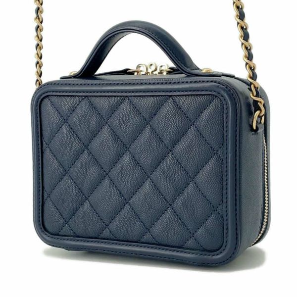 シャネル チェーンショルダーバッグ CCフィリグリー バニティバッグ キャビアスキン A93343 CHANEL バッグ