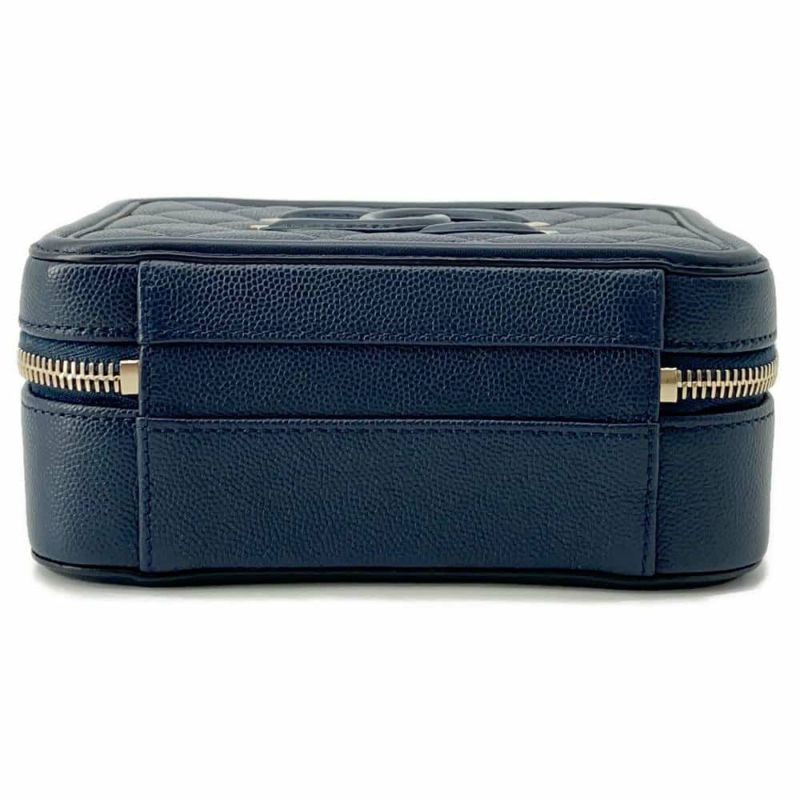 シャネル チェーンショルダーバッグ CCフィリグリー バニティバッグ キャビアスキン A93343 CHANEL バッグ