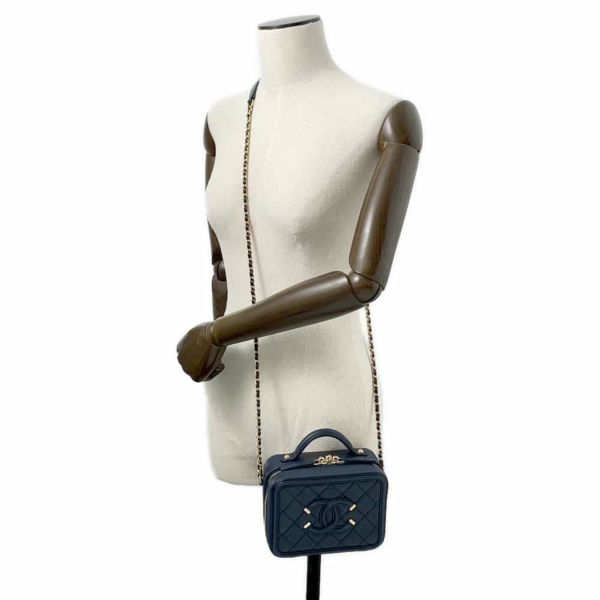 シャネル チェーンショルダーバッグ CCフィリグリー バニティバッグ キャビアスキン A93343 CHANEL バッグ