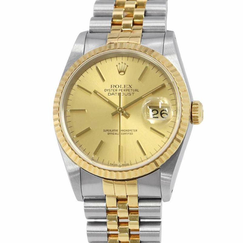 ロレックス デイトジャスト L番 SS/K18YG 116233 ROLEX 腕時計 シャンパン文字盤