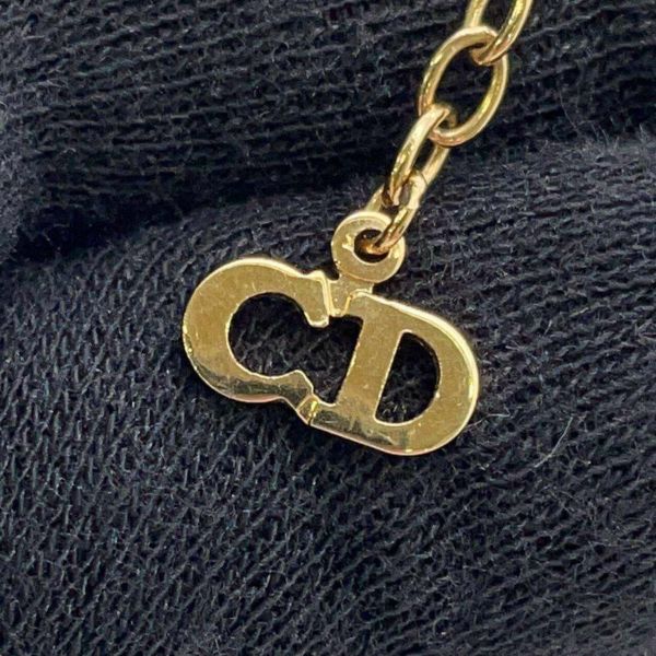 クリスチャン・ディオール ネックレス CDロゴ ハート リボン モチーフ ラインストーン Christian Dior アクセサリー
