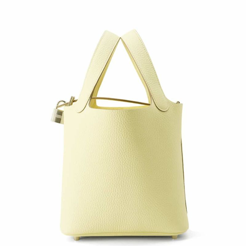 エルメス ハンドバッグ ピコタンロックPM ジョーヌミルトン/シルバー金具 トリヨンクレマンス K刻印