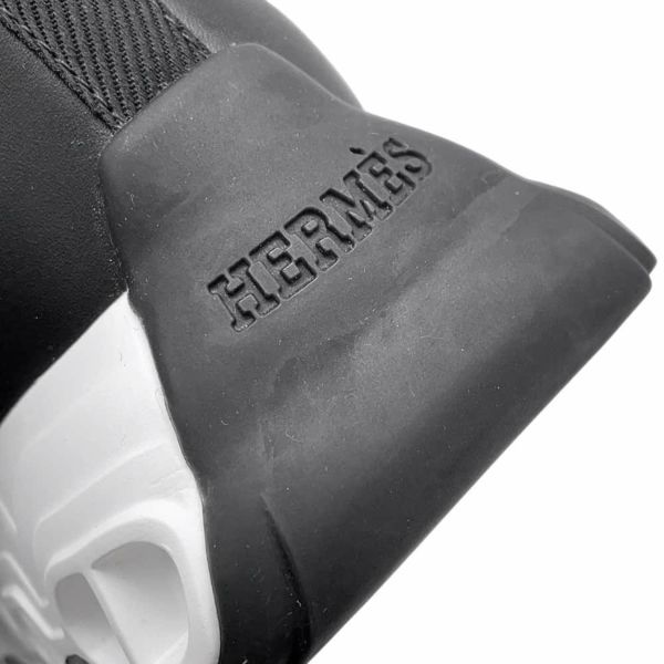 エルメス スニーカー インパルス ナイロン/レザー レディースサイズ35.5 HERMES 靴 黒 白