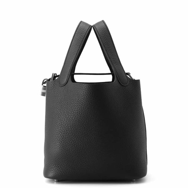 エルメス ハンドバッグ ピコタンロックPM ブラック/シルバー金具 エルメス ハンドバッグ ピコタンロックPM ブラック/シルバー金具