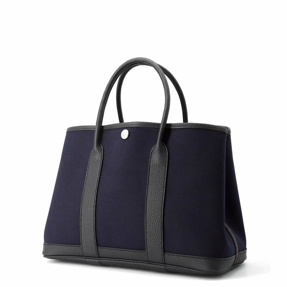 エルメス ガーデンパーティTPM ブルーマリン/ブラック/シルバー金具 トワルアッシュ/ネゴンダ W刻印