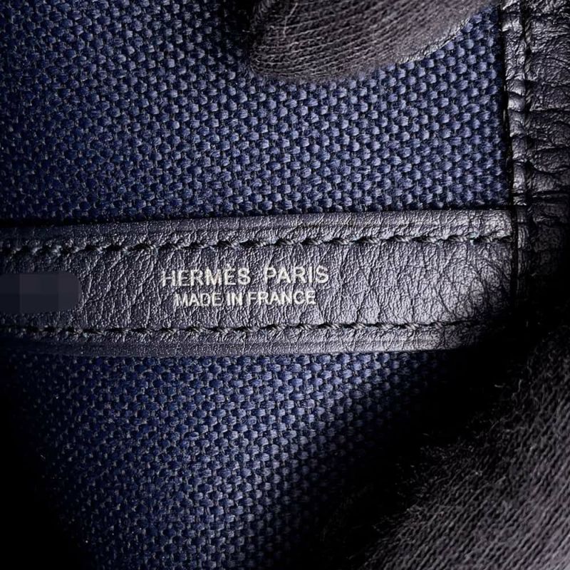 エルメス ガーデンパーティTPM ブルーマリン/ブラック/シルバー金具 トワルアッシュ/ネゴンダ W刻印