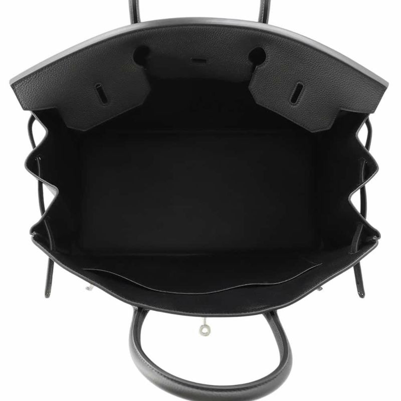 エルメス バーキン40 ブラック/シルバー金具 トゴ K刻印 HERMES Birkin ハンドバッグ