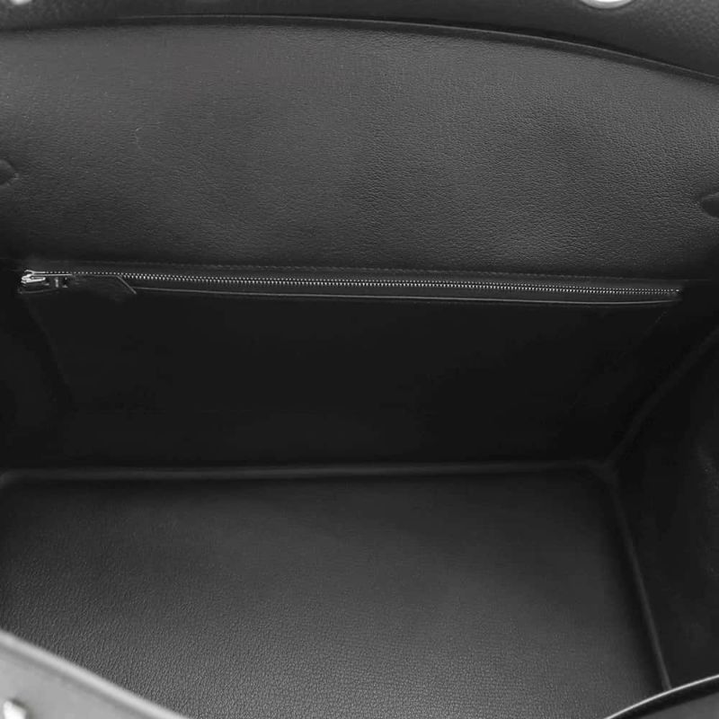 エルメス バーキン40 ブラック/シルバー金具 トゴ K刻印 HERMES Birkin ハンドバッグ