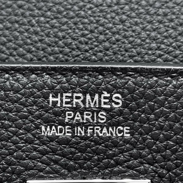 エルメス バーキン40 ブラック/シルバー金具 トゴ K刻印 HERMES Birkin ハンドバッグ