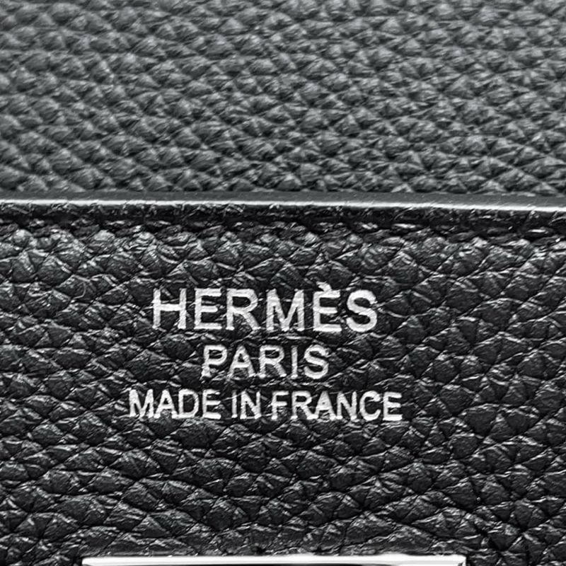 エルメス バーキン40 ブラック/シルバー金具 トゴ K刻印 HERMES Birkin ハンドバッグ