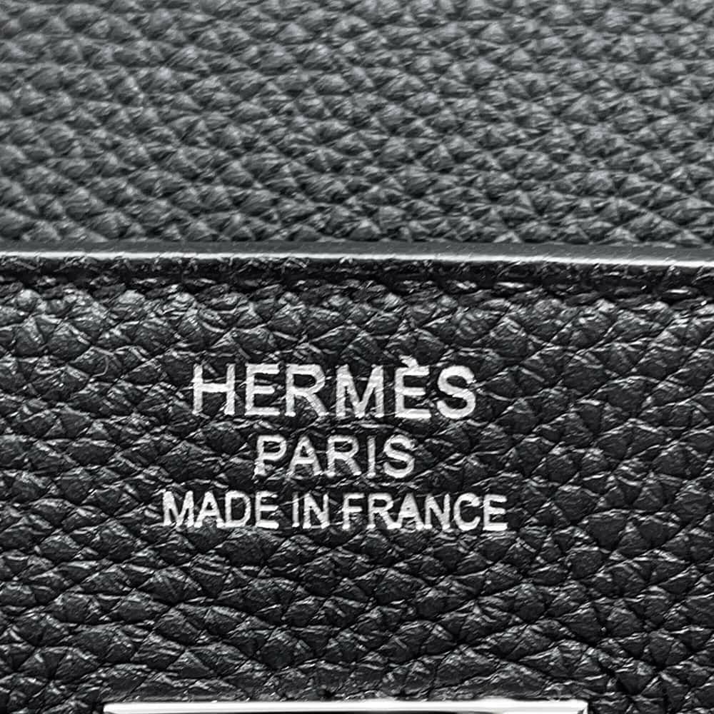 エルメス バーキン40 ブラック/シルバー金具 トゴ K刻印 HERMES Birkin ハンドバッグ