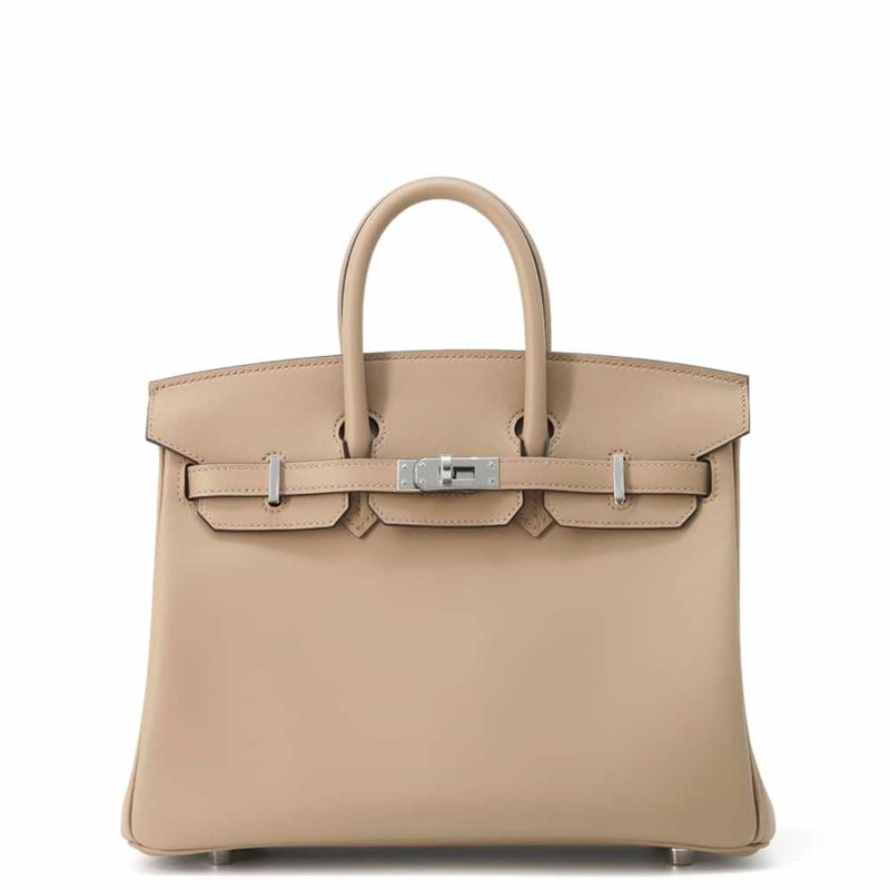 エルメス バーキン25 ヴェルソ ベージュマルファ/グリペール/シルバー金具 スイフト W刻印 HERMES Birkin ハンドバッグ