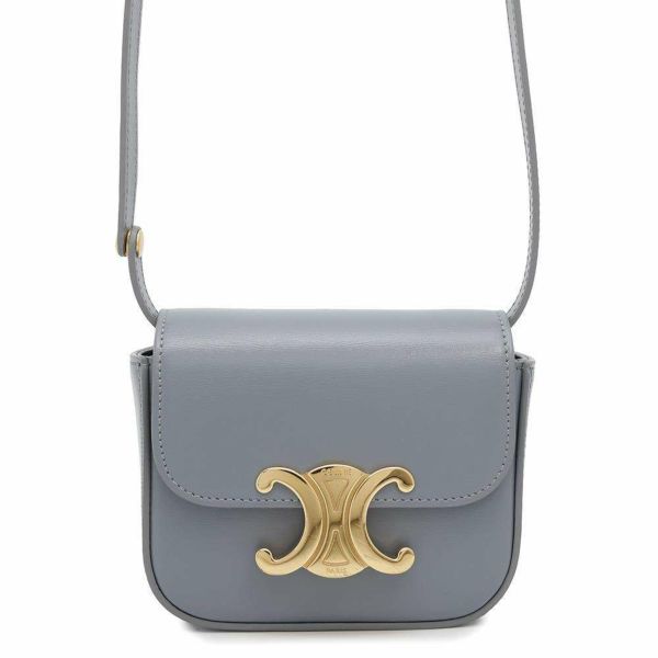 セリーヌ ショルダーバッグ トリオンフ ミ二 クロード シャイニーカーフレザー 10I513DPV CELINE ポシェット