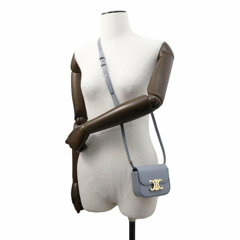 セリーヌ ショルダーバッグ トリオンフ ミ二 クロード シャイニーカーフレザー 10I513DPV CELINE ポシェット