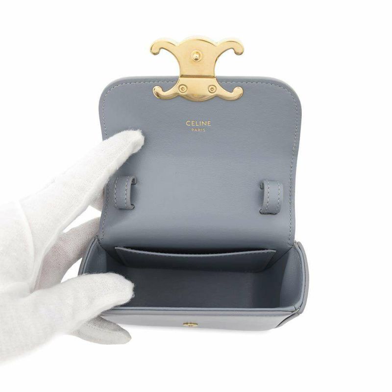 セリーヌ ショルダーバッグ トリオンフ ミ二 クロード シャイニーカーフレザー 10I513DPV CELINE ポシェット