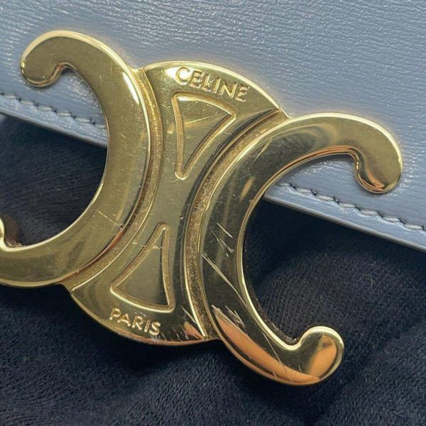 セリーヌ ショルダーバッグ トリオンフ ミ二 クロード シャイニーカーフレザー 10I513DPV CELINE ポシェット