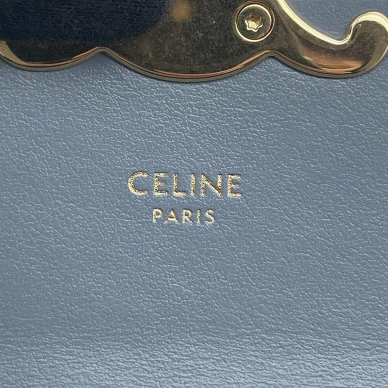 セリーヌ ショルダーバッグ トリオンフ ミ二 クロード シャイニーカーフレザー 10I513DPV CELINE ポシェット